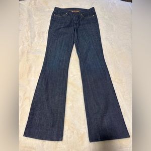 TORY BURCH Classic Bootcut Tory Jeans Size 29 Metal Medallion Logo